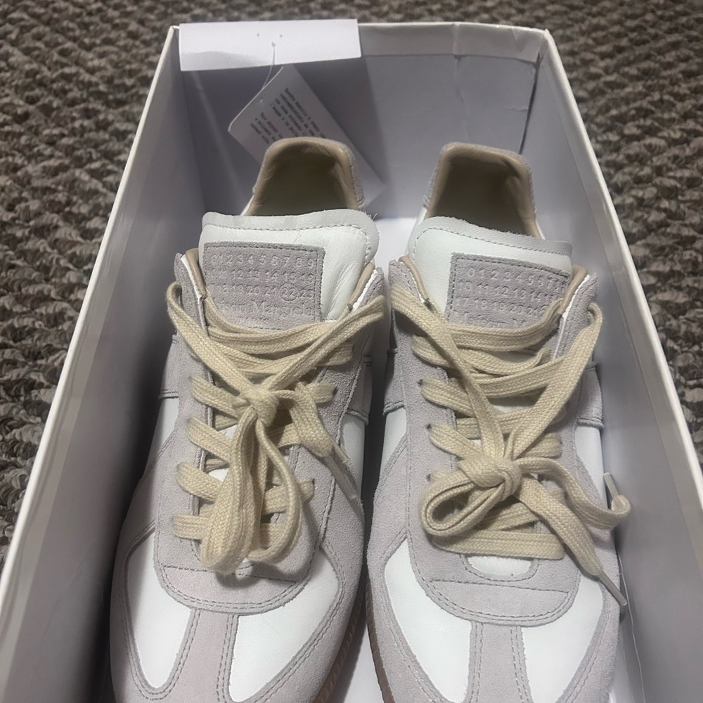 Maison Martin Margiela White and Cream Sneakers